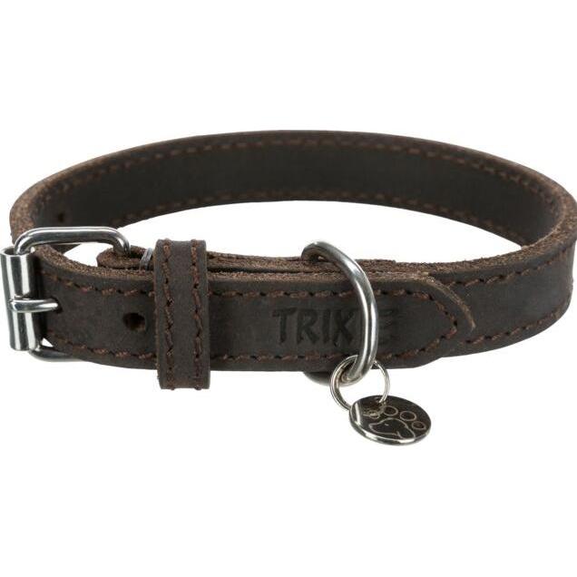 Thumbnail - Trixie Rustic Fettleder-Halsband (XS, Hund, Hundesport), Halsband + Leine