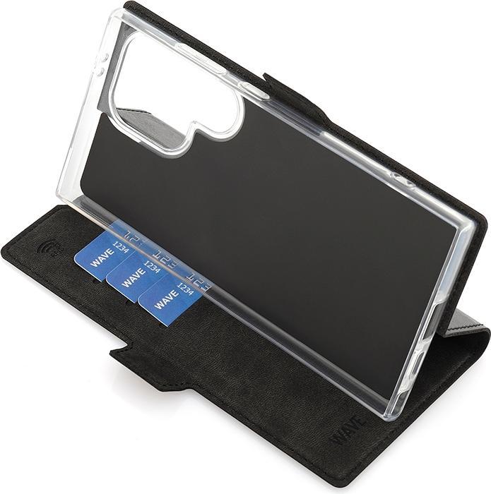 Produktbild Wave BookCase -suojakuori, Samsung Galaxy S24 Ultra, musta (Samsung Galaxy S24 Ultra)