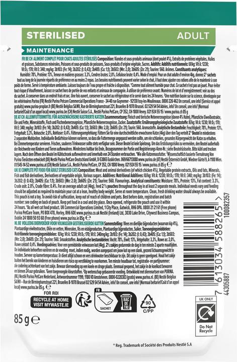Produktbild Pro Plan Sterilised Maintenance (Adult, 26 Stk., 2200 g)