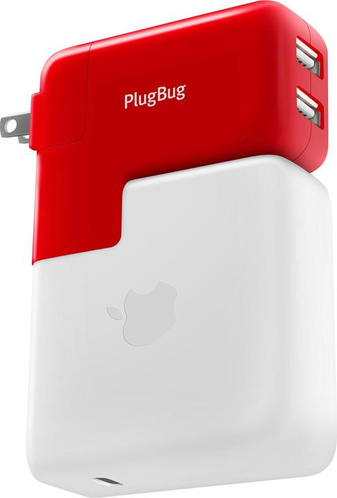 Actual product image TwelveSouth PlugBug Duo dual travel charger power supply adapter for MacBooks 2x USB ports