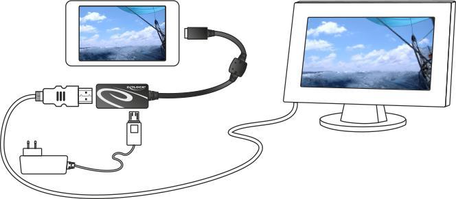 Image du produit Delock HDMI (Typ A) — Micro-B USB (HDMI, Micro USB, 20 cm)