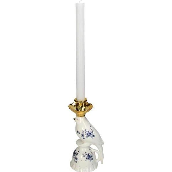 Urbanjngl, Kerzenständer, Kerzenständer - Vogelporzellan - Delfter Blau  21 cm