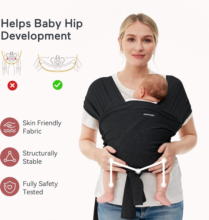 Actual product image Momcozy Baby Wrap Carrier Slings (0.22 m)