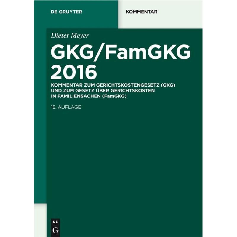 Thumbnail - Meyer:GKG/FamGKG 2016, Fachbücher von Dieter Meyer
