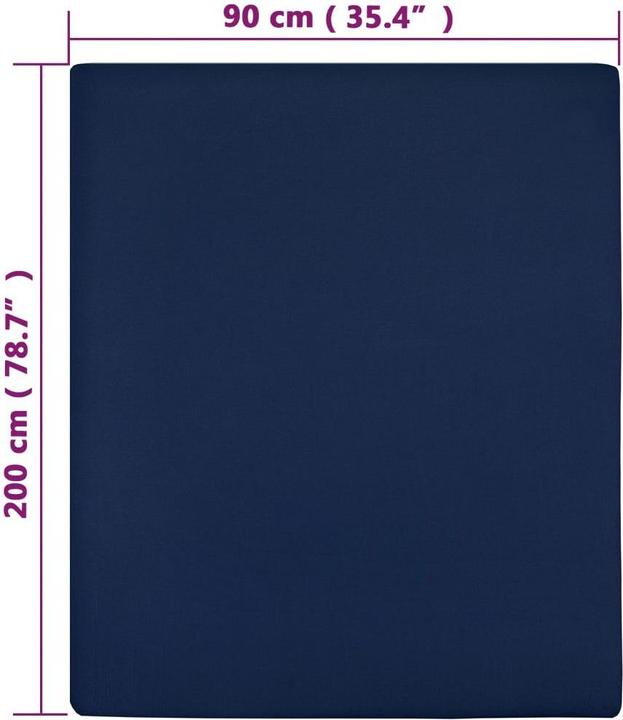 Actual product image vidaXL Jersey Spannbettlaken (90 x 200 cm)