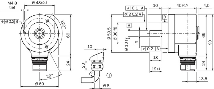 Immagine prodotto Sick Encoder assoluto, 8192 ppr, grigio, segnale SSI, tipo solido, albero da 10 mm