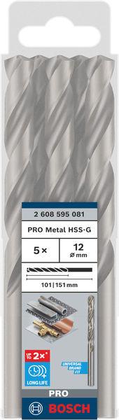 Actual product image Bosch Professional Zubehör PRO Metal HSS-G twist drill, 12 x 101 x 151 mm (12 mm)