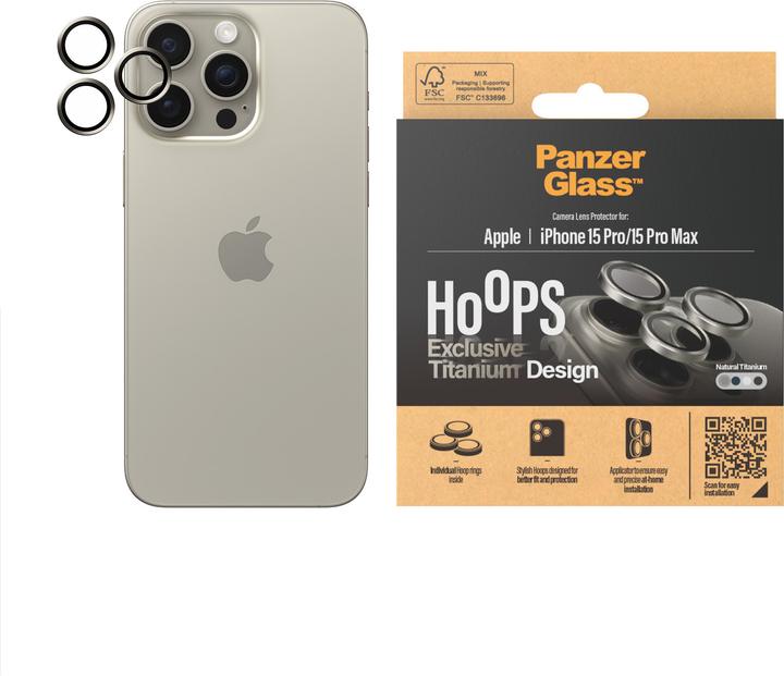Image du produit PanzerGlass Hoops (1 pièce(s), Apple iPhone 15 Pro, Apple iPhone 15 Pro Max)