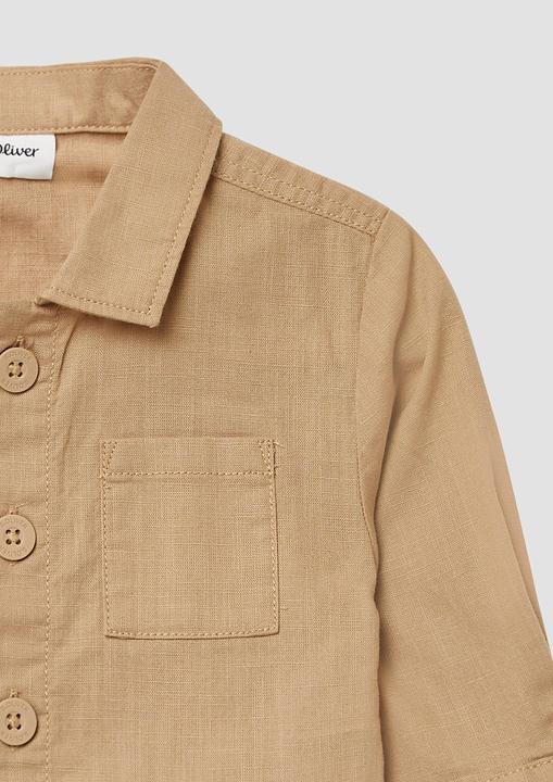 Produktbild S.Oliver Indoor-Jacke Overshirt mit Stickerei in Leinenoptik (86)