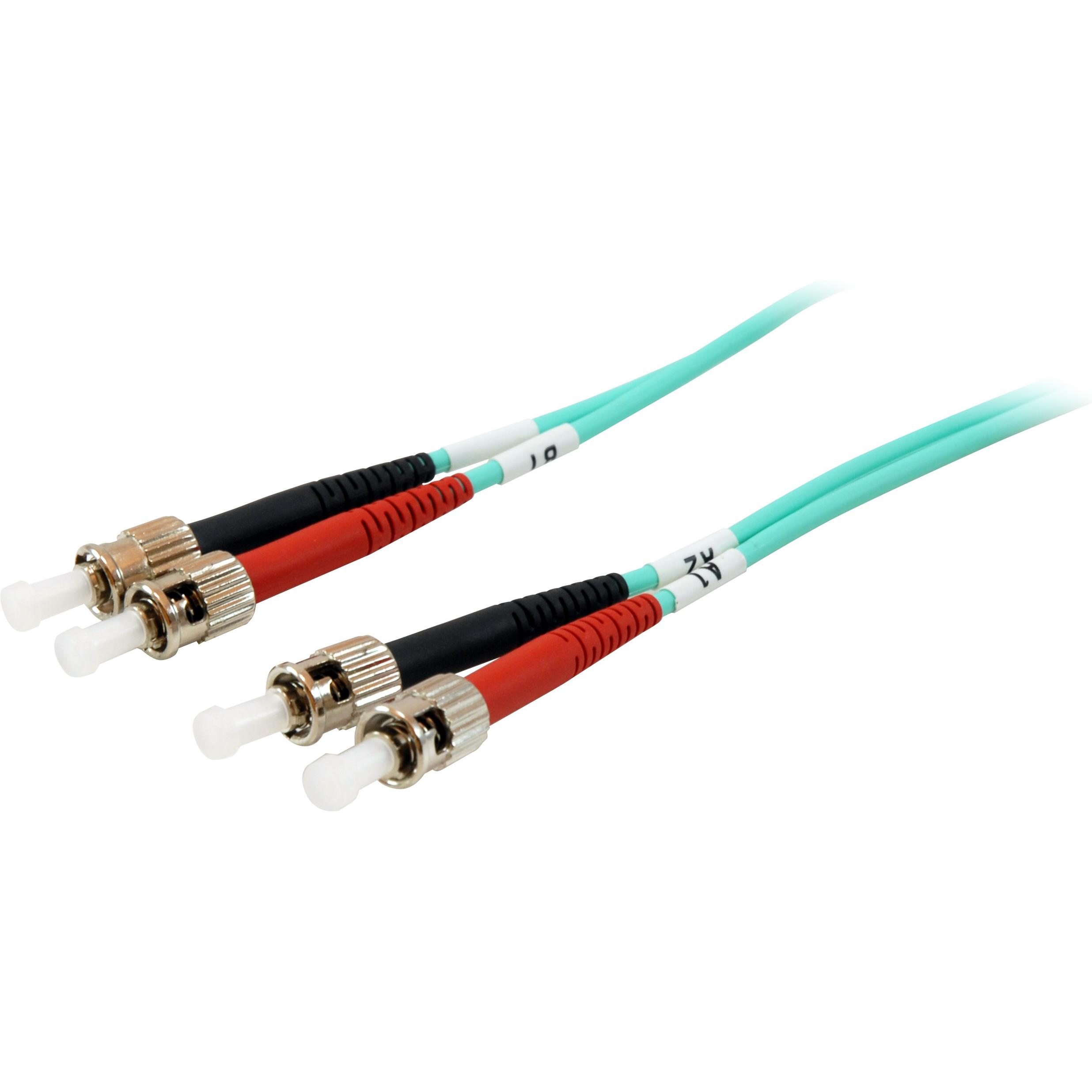 equip LWL Patchkabel ST->ST Multimode Duplex OM3 turq (2 m), Netzwerkkabel