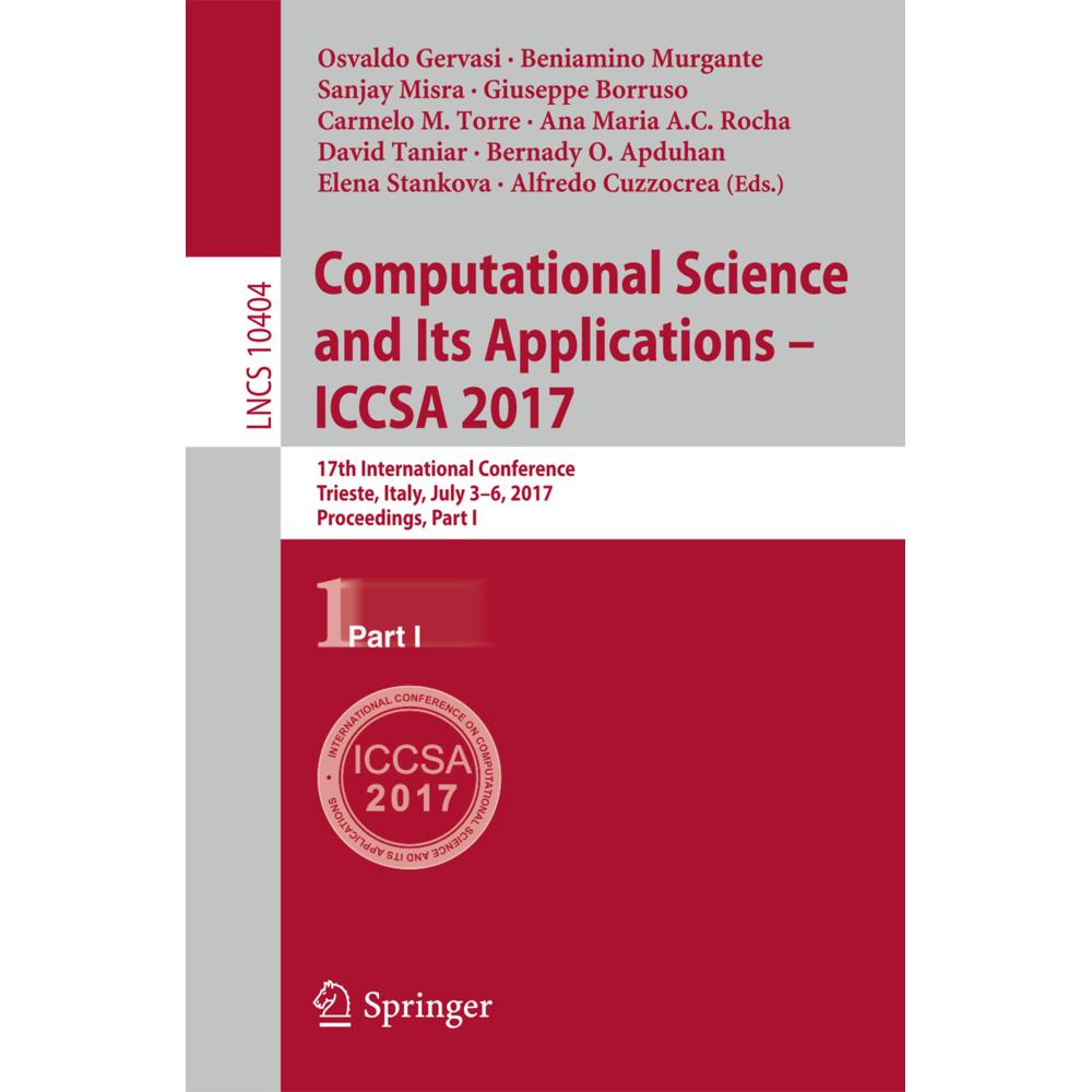 Computational Science and Its Applications - ICCSA 2017, Fachbücher von Elena Stankova, Alfredo Cuzzocrea, Giuseppe Borr...