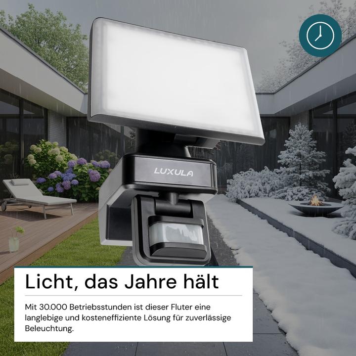 Produktbild Luxula LED-Fluter LX400193, mit BM, 20 W, 2100 lm, 4000 K, schwarz (2100 lm, IP54)