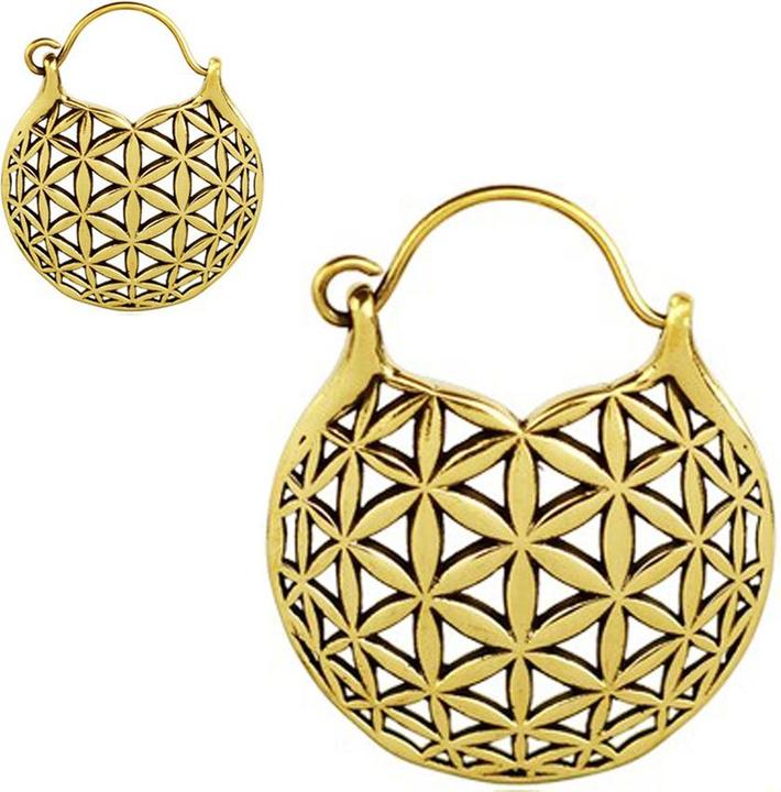 Image du produit Star Piercing Boucles d'oreilles plaqué or Fleur de vie (Laiton)