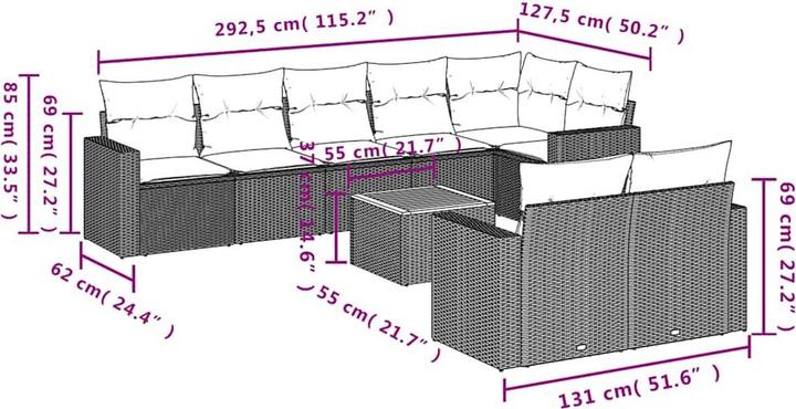 Produktbild vidaXL Garten Sofagarnitur