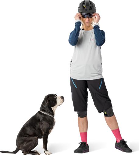 Immagine prodotto dirtlej Maglia da donna Mountee drirelease® Merino a maniche lunghe, grigio/blu, XL (XL)