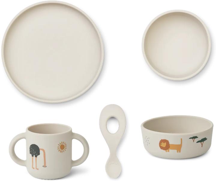 Actual product image Liewood Vivi Safari Sandy Mix Tableware Set
