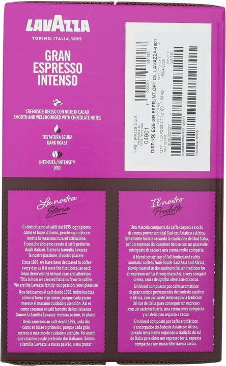 Valori nutrizionali e ingredienti Lavazza Gran Espresso Intenso (150 x Porta.)