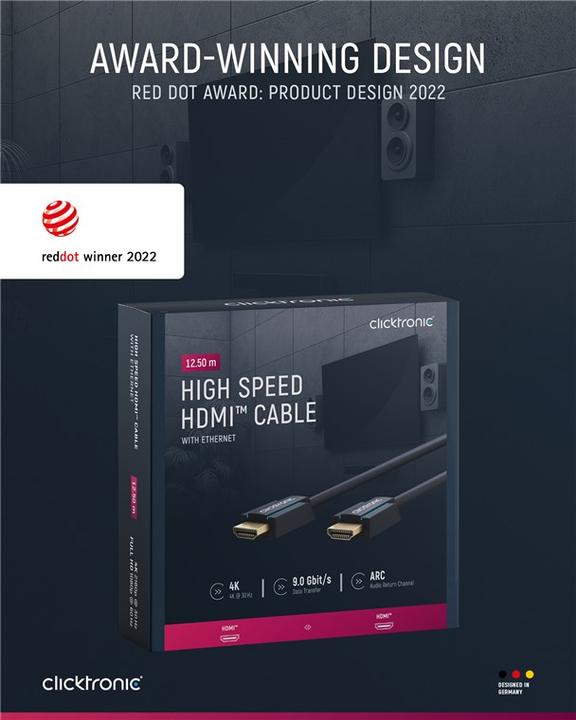 Image du produit clicktronic HDMI (Typ A) — HDMI (Typ A) (12.50 m, HDMI, 2.0)