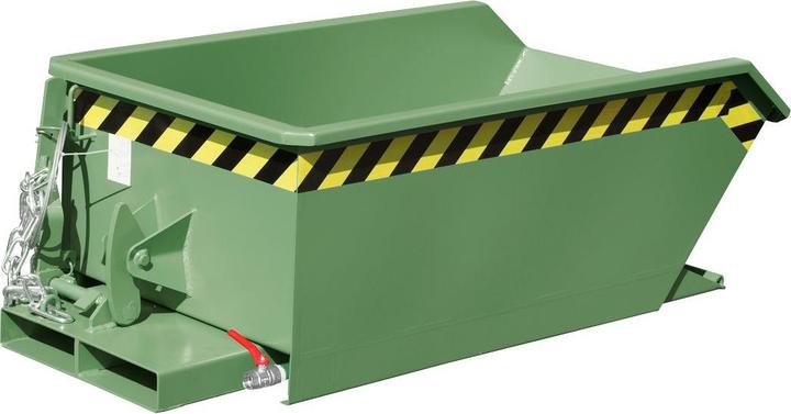 Image du produit eurokraft pro Benne basculante pour copeaux MINI, hauteur h.t. basse, volume 0,23 m³, vert RAL (230 l)