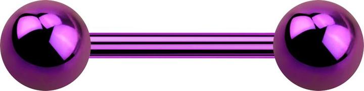 Actual product image Star Piercing Barbell violet with two balls (Titanium, without brass)