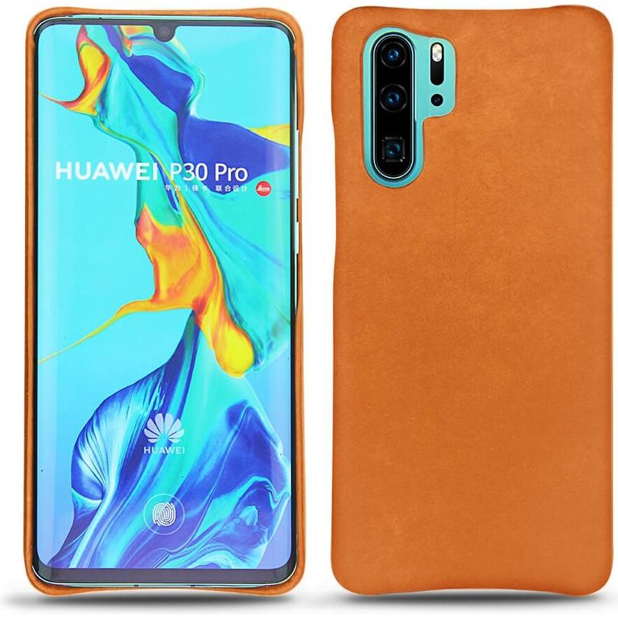 Noreve Lederschutzhülle (Huawei P30 Pro), Smartphone Hülle, Orange
