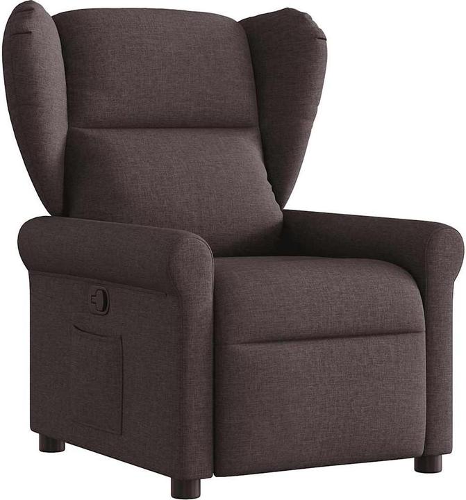 Productafbeelding VidaXL Massage fauteuil donkerbruine stof Massage TV fauteuil