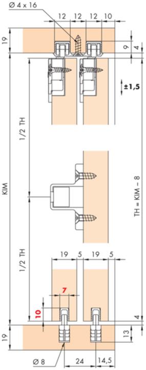 Actual product image HAWA Sliding door fittings