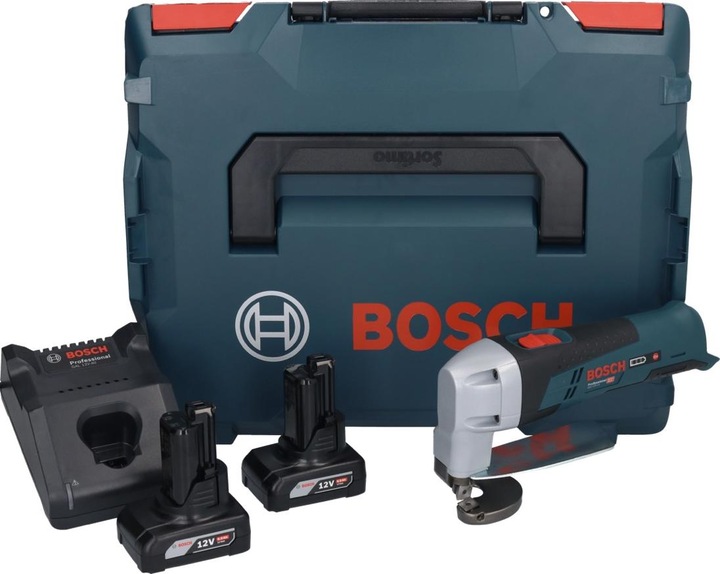 Actual product image Bosch Professional Bosch GSC 12V-13 Battery Sheet Metal Shears 12V with Hexagonal Key 12V + 2x Battery 6.0 Ah + Quick