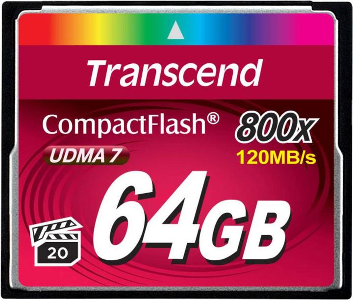 Transcend 64GB CF CARD (800X, TYPE I ) (64 GB, CF)