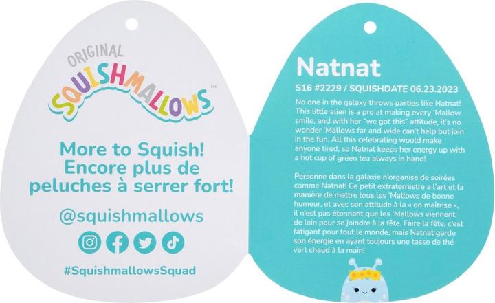 Actual product image Squishmallows Natnat Alien (40 cm)