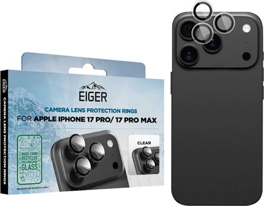 Immagine prodotto Eiger Custodia per iPhone 17 Pro + vetro protettivo + protezione per la fotocamera (Apple iPhone 17 Pro)
