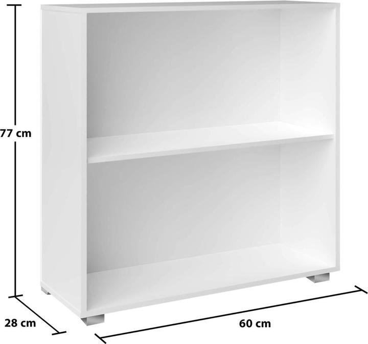 Actual product image Casaria Bookcase (77 x 60 x 28 cm)