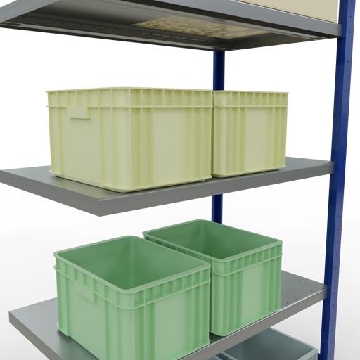 Immagine prodotto Schulte Lagertechnik MULTIplus250 sistema di alloggiamento aggiuntivo senza bulloni con bulloni di lunghezza