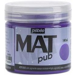 Pebeo, Künstlerfarbe + Bastelfarbe, Acrylic Mat Pub (Kobaltviolett, 140 ml)