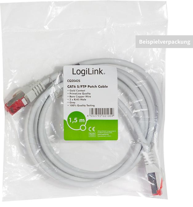 Produktbild LogiLink Netzwerkkabel (S/FTP, CAT6, 2 m)