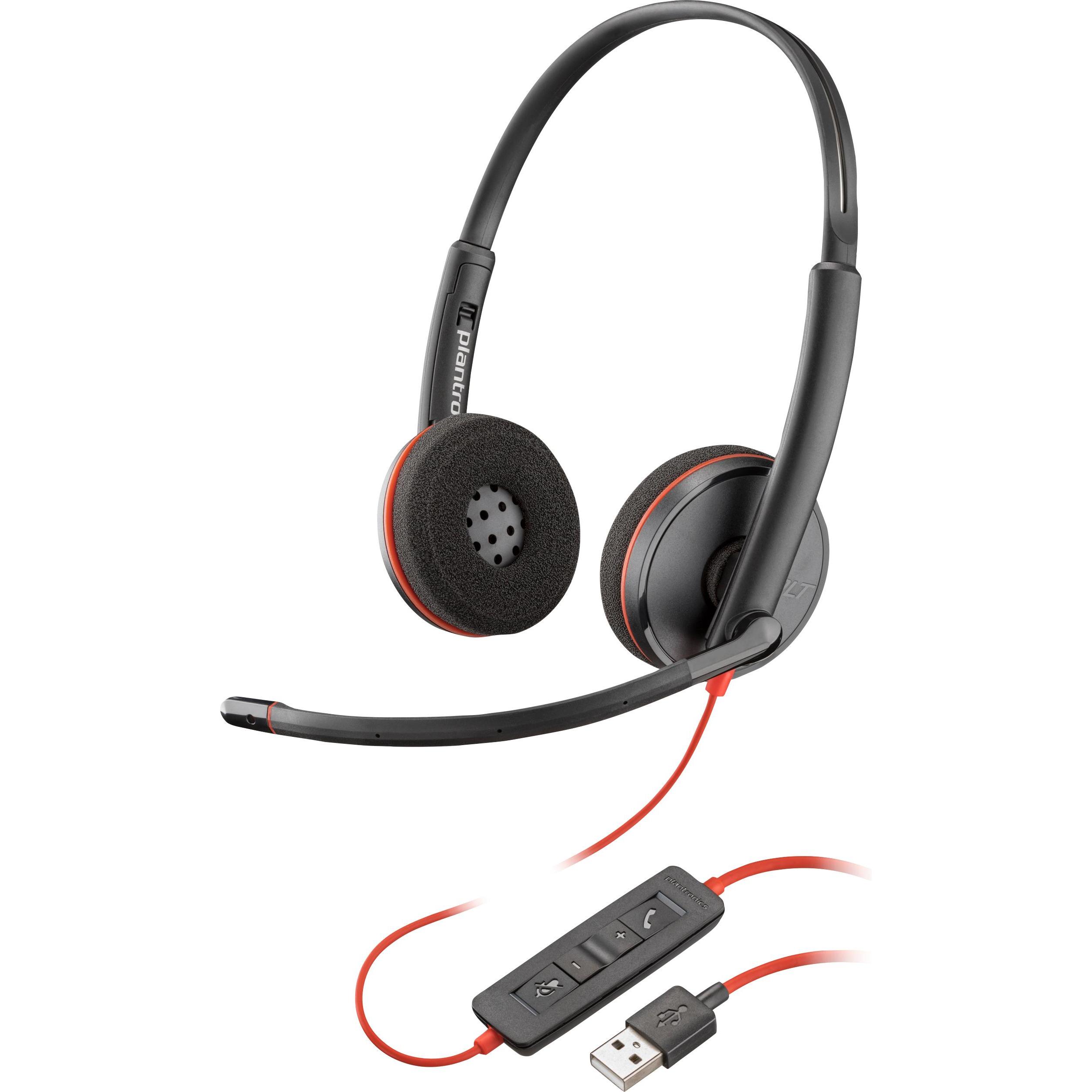 HP Blackwire 3220 Stereo USB-A (Kabelgebunden, USB-A), Office Headset, Schwarz