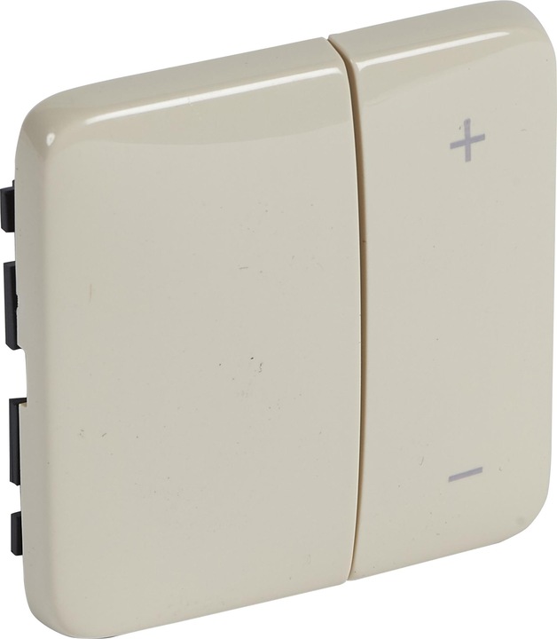 Produktbild Legrand Creo Tast-Dimmer Abdeckung 776686 mandelweiss 400/600W Phasenansch.