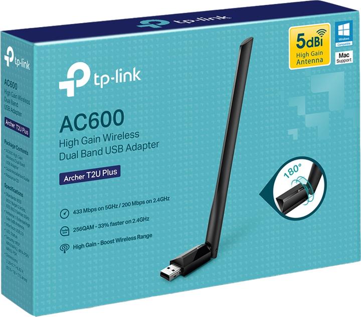 Actual product image TP-Link AC600 HIGH GAIN WI-FI USB AD. (USB)