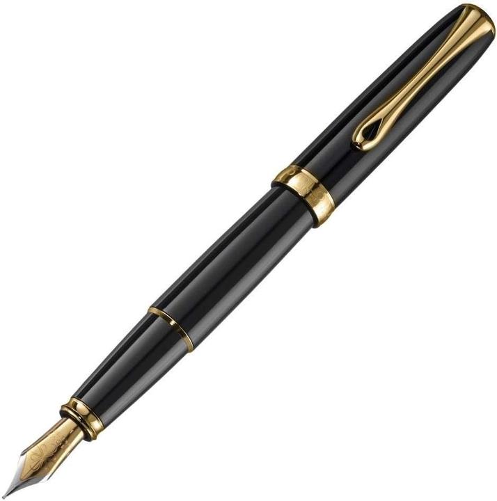 Image du produit Diplomat Stylo plume Excellence A2 laqué noir doré M (Noir/Or, 1 x)