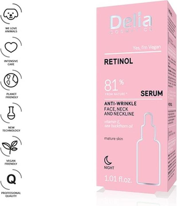 Immagine prodotto Delia Cosmetics Siero antirughe al retinolo per pelli mature 30ml (30 ml)