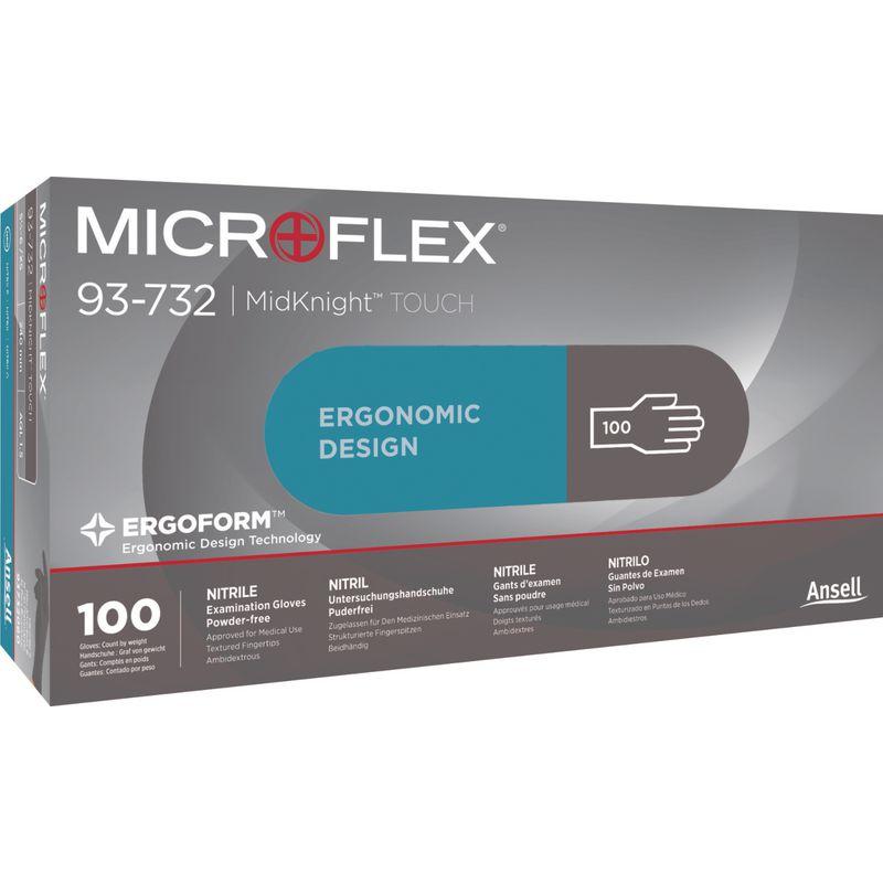 Ansell, Schutzhandschuhe, Einweg-Nitril-Handschuhe MicroFlex MidKnight™ Touch 93-732 (XL)