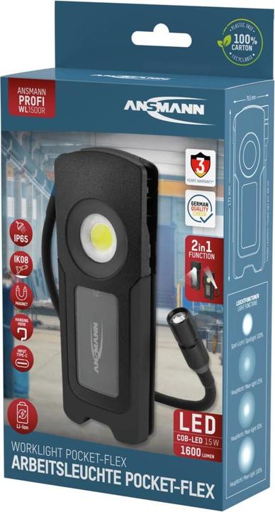 Produktbild Ansmann Arbeitsleuchte WL1500R Pocket Flex (1600 lm)