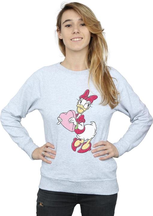 Actual product image Disney Womens/Ladies Daisy Duck Love Heart Sweatshirt (M)