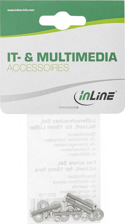 Actual product image InLine Fan screws set for 15mm fan, 4 pieces
