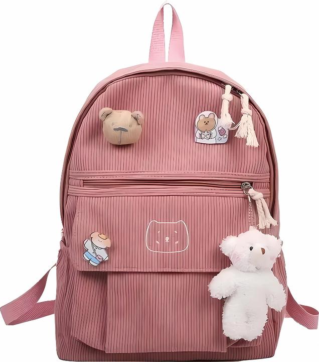 Immagine prodotto Milkii Zaino per bambini in velluto, rosa