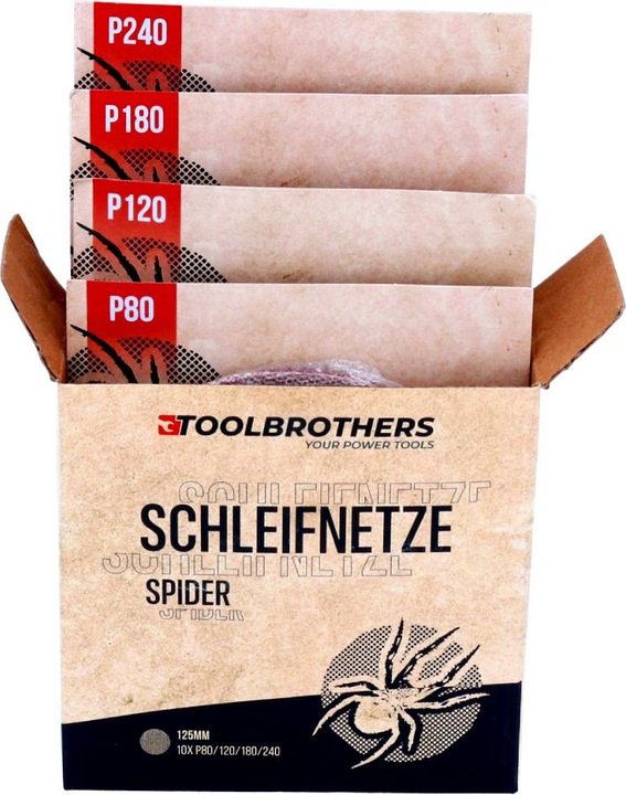 Actual product image Metabo FSX 200 Intec Random Orbit Sander 240 W 125 mm + 2x Toolbrothers SPIDER Sanding Net Set + Koff (Eccentric grinder, 240 W)