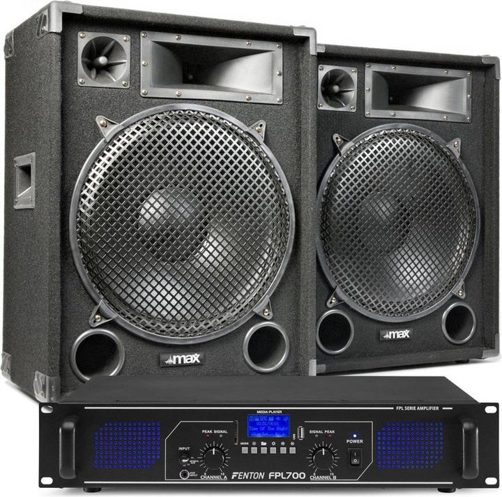 Fenton MAX15 DJ Speaker and Amplifier Combination (Active)