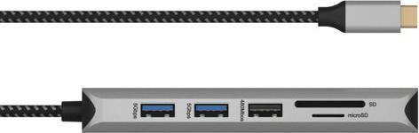 Actual product image Icy Box DockingStation with 8K, Gigabit LAN & 100W PD IB-DK4061-CPD (USB-C, 5 ports)