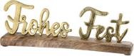 Produktbild Cepewa Schriftzug Frohes Fest auf Fuss, gold, ca. 33cm Län (1 x)