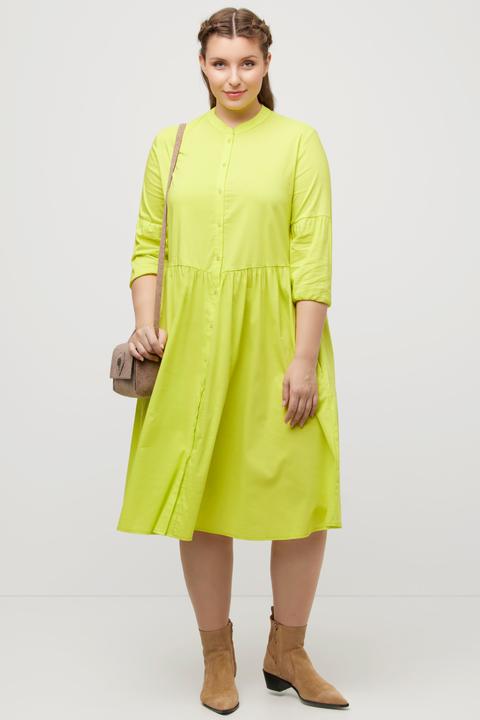 Produktbild Ulla Popken Blusenkleid, A-Linie, Quernaht, Stehkragen, 3/4-Arm (50, 52)